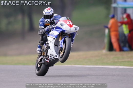 2009-09-26 Imola 3932 Acque minerali - Superstock 1000 - Qualifying Practice - Sylvain Barrier - Yamaha YZF R1